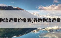 国内物流运费价格表(各地物流运费标准)