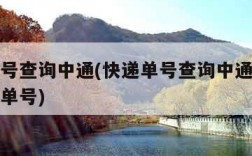 快递单号查询中通(快递单号查询中通快递单号查询单号)