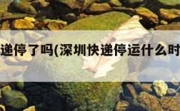 深圳快递停了吗(深圳快递停运什么时候恢复)