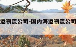 国内海运物流公司-国内海运物流公司怎么运营的