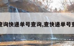 快速查询快递单号查询,查快递单号查询查