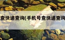 手机号查快递查询(手机号查快递查询入口中通)