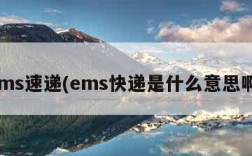 ems速递(ems快递是什么意思啊)