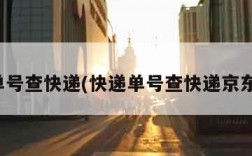 快递单号查快递(快递单号查快递京东快递)