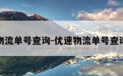 优速物流单号查询-优速物流单号查询方法