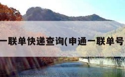 申通一联单快递查询(申通一联单号查询)
