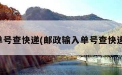 邮政单号查快递(邮政输入单号查快递物流)