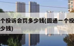 圆通一个投诉会罚多少钱(圆通一个投诉会罚站点多少钱)