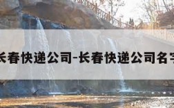 长春快递公司-长春快递公司名字